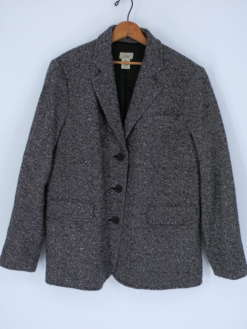 L.L. Bean Wool Cashmere Tweed Blazer Jacket 20